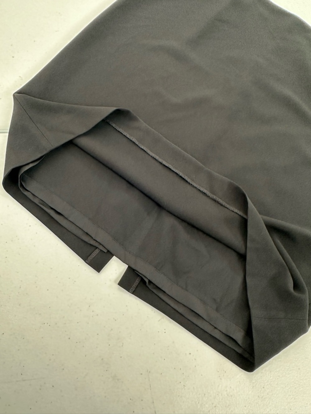 St John Caviar Straight Tailored Black Skirt Silk Lined Career Classic Luxury 16 - Picture 9 of 12